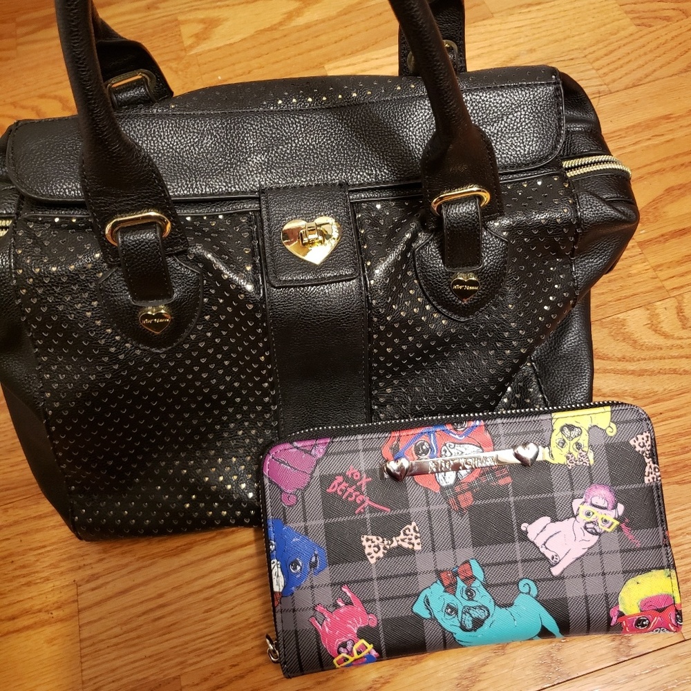 Betsey Johnson handbag and wallet